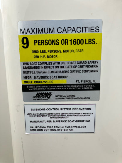 2024 Cobia 220DC