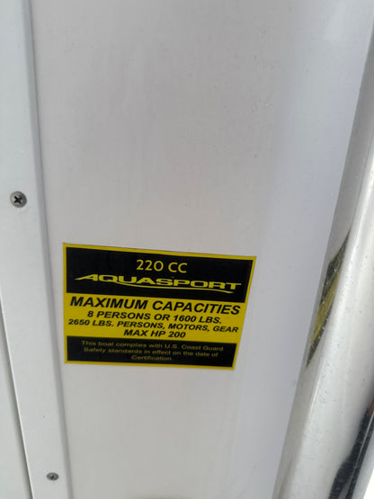 2023 Aquasport 22 Center Console