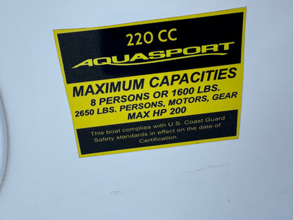 2023 Aquasport 22 Center Console