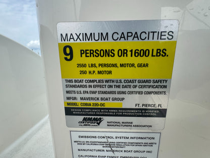 2024 Cobia 220DC